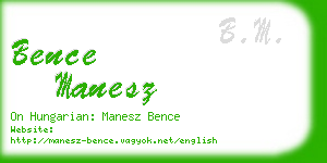 bence manesz business card